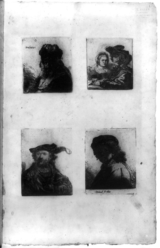Restrikes of four Rembrandt etchings LCCN2006689636