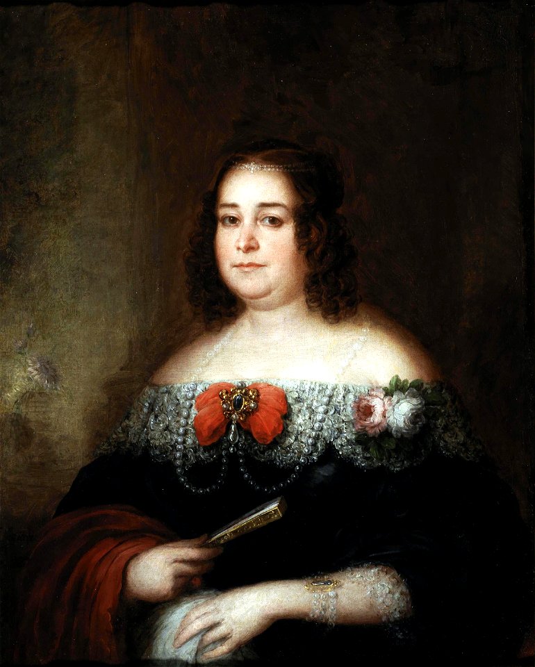 Retrato de señora, de José Gutiérrez de la Vega. (Museo del Prado)