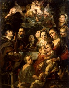 Retrato del artista con su familia, por Jacob Jordaens