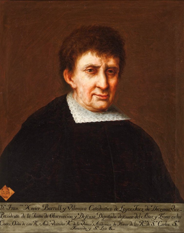 Retrato de Francisco Javier Borrull, de José Antonio Zapata (Real Academia de Bellas Artes de San Fernando)