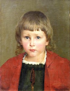 Retrato de niño rubio, de Fernando Tirado (Museo del Prado). Free illustration for personal and commercial use.