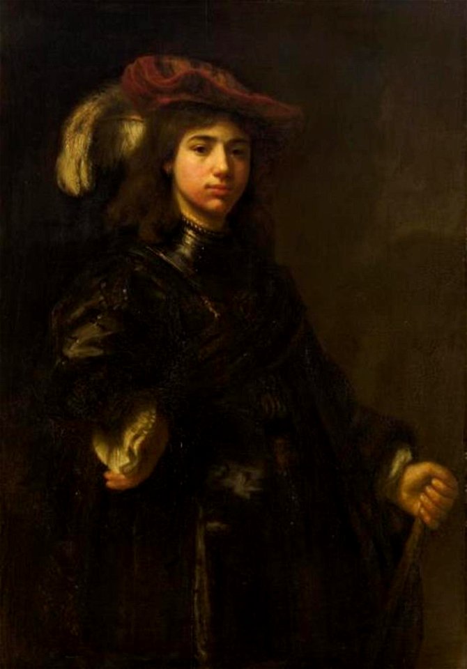 Reynier van Gherwen - Jonge man met gevederde baret en halsberg - GG 405 - Kunsthistorisches Museum