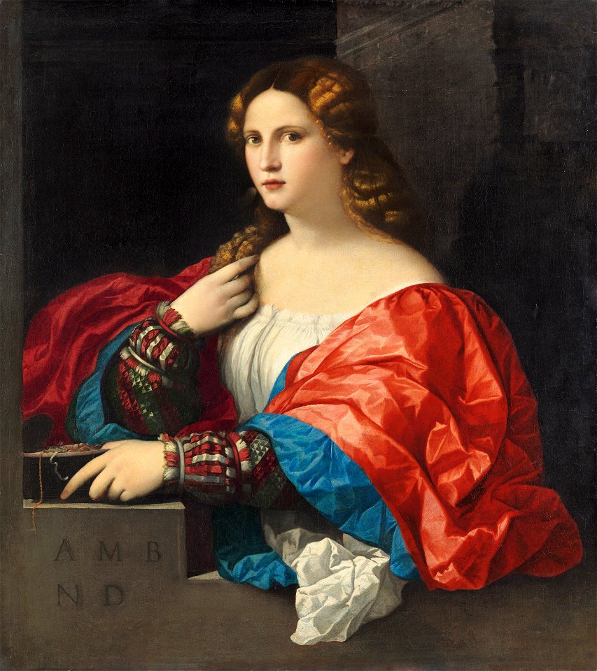 Retrato de una mujer joven llamada la Bella, por Palma el Viejo