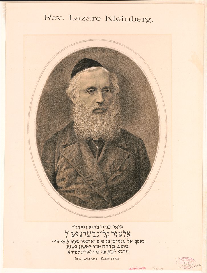 Rev. Lazare Kleinberg LCCN2003677731