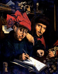 After Reymerswaele Tax collectors in their office. Free illustration for personal and commercial use.