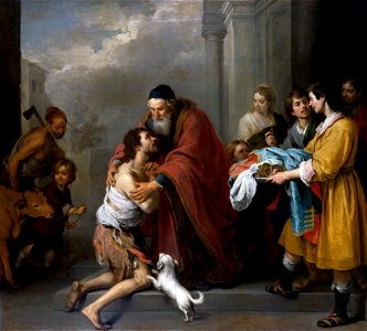 Return of the Prodigal Son 1667-1670 Murillo. Free illustration for personal and commercial use.