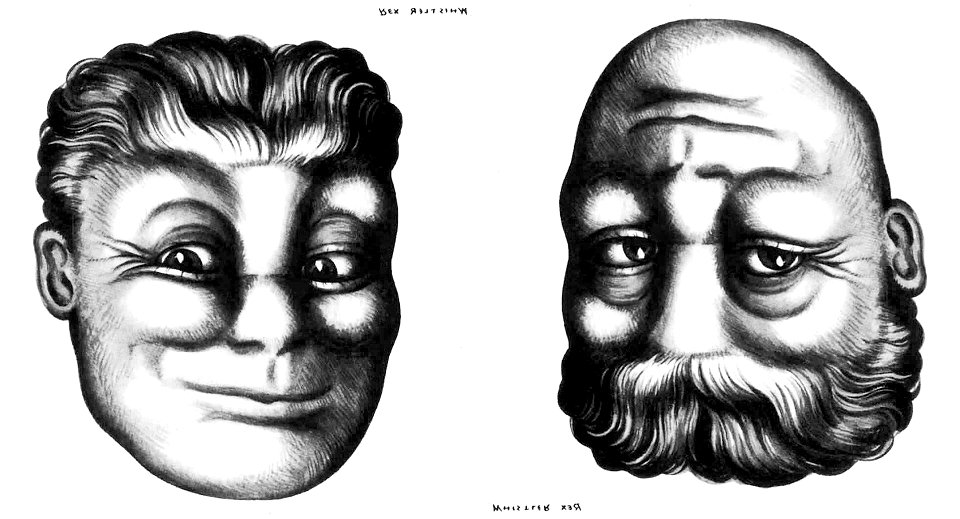 Rex Whistler - Reversible Face - Hair Bald & Bearded