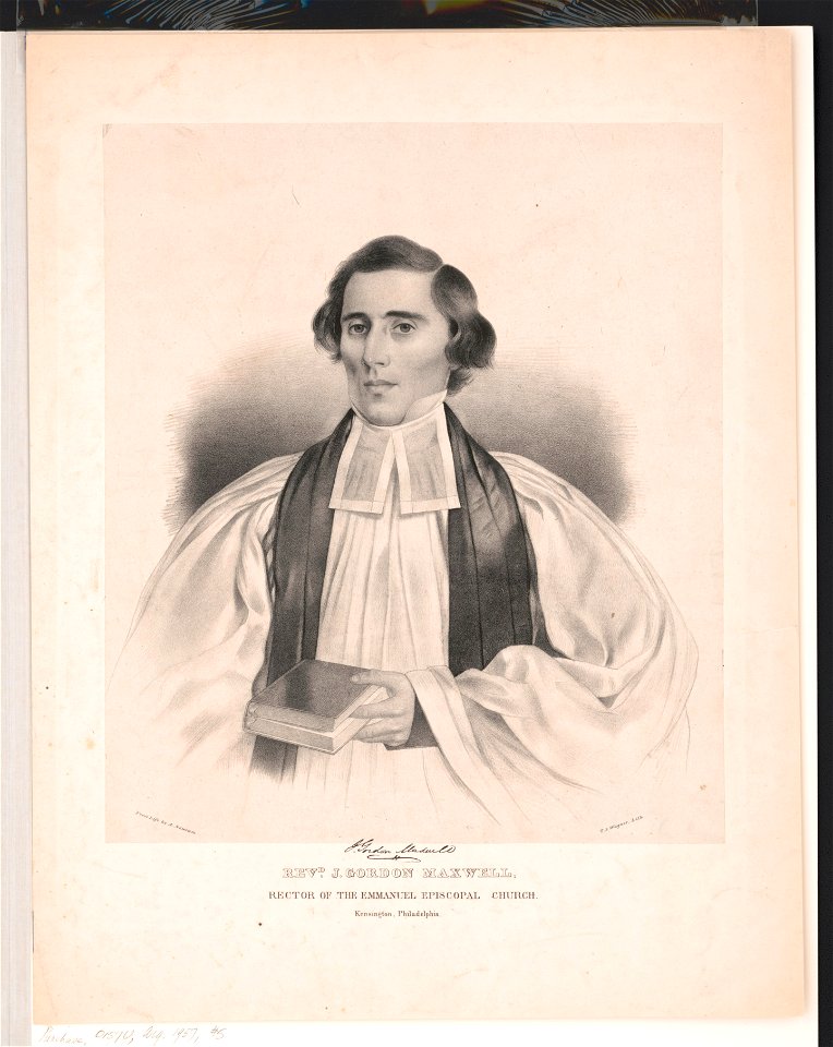 Rev. J. Gordon Maxwell, rector of the Emmanuel Episcopal Church. Kensington, Philadelphia LCCN2003673088
