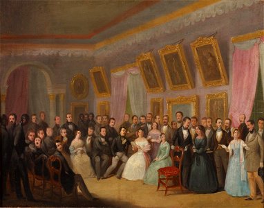Reunión literaria o Reparto de premios en el Liceo (Museo del Romanticismo de Madrid)
