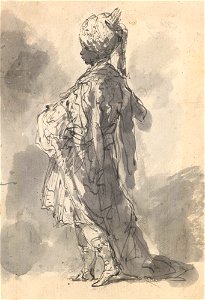 Ricci - A study for the Black king Balthasar c. 1726, RCIN 907089