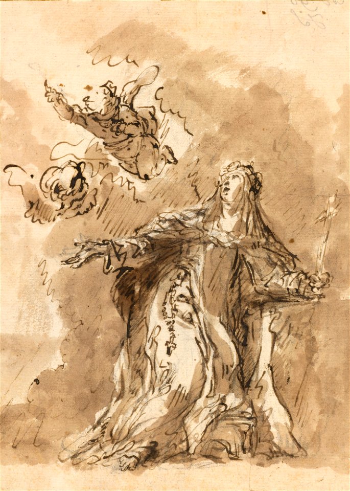 Ricci - A vision of a nun c. 1720, RCIN 907017