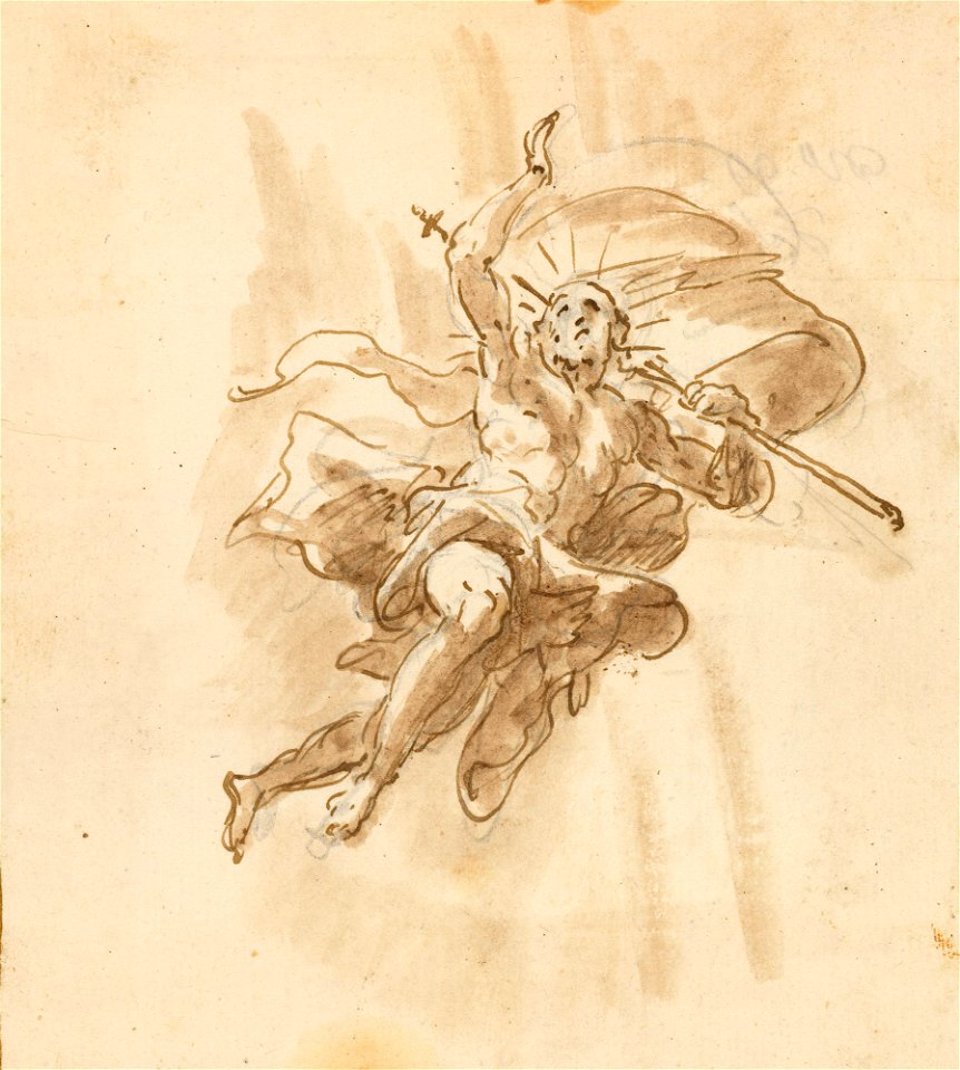 Ricci - Study for the figure of Christ c. 1710, RCIN 907027