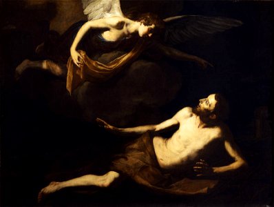 Ribera - Werkstatt - Der heilige Franziskus auf den Dornen, Gal.-Nr. 685, um 1640