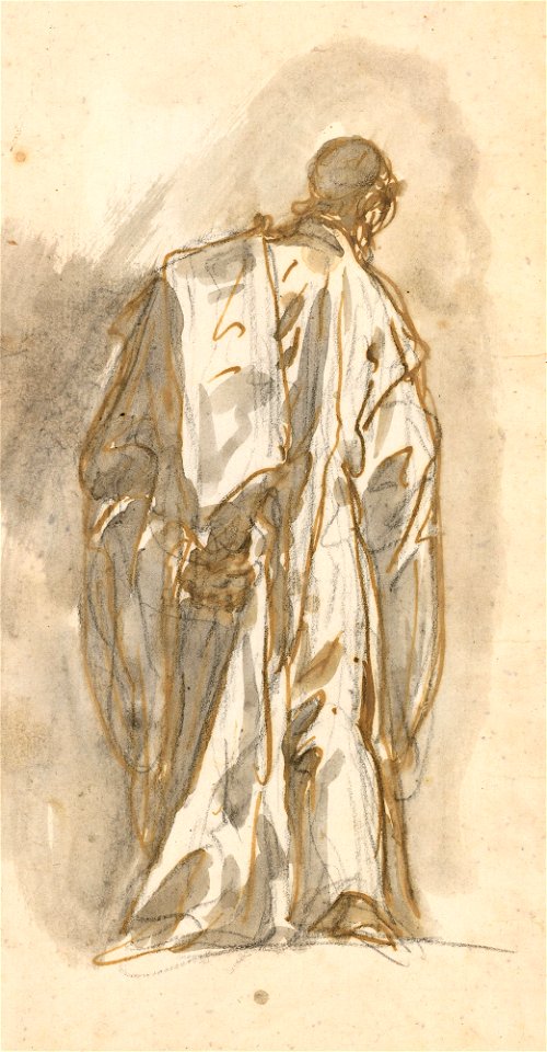 Ricci - An old man in Venetian senatorial dress c. 1728, RCIN 907140