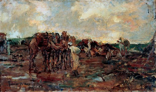 Ricardo de Madrazo y Garreta - Rest Halt for an Arab Caravan - Google Art Project