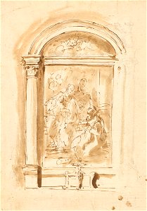 Ricci - The Virgin and Child appearing to St Bruno c. 1725 - c. 1730, RCIN 907022