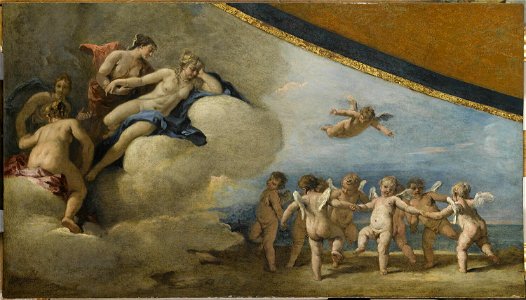 Ricci - Vénus entourée de nymphes contemplant une ronde d'amours, vers 1716, MI 866