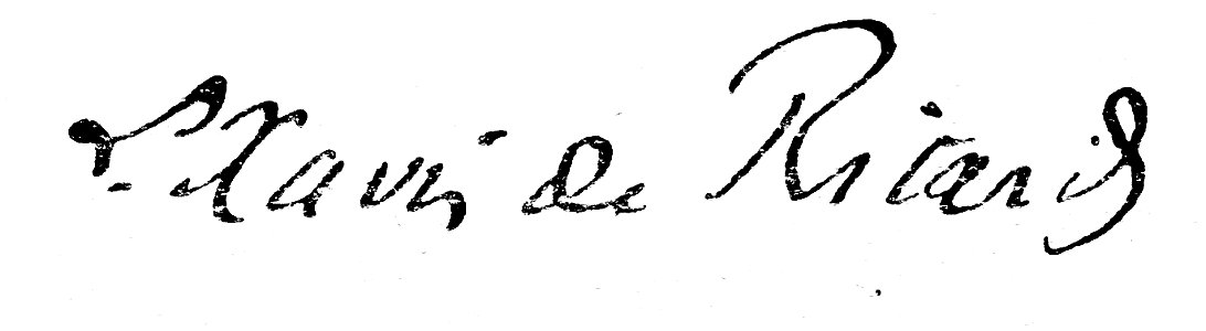 Signature Louis-Xavier de Ricard