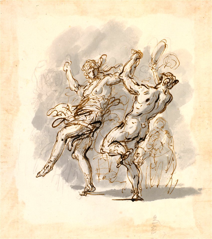 Ricci - Study for a dancing group c. 1730 - c. 1734, RCIN 907177