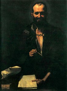 Democritus by Ribera. Free illustration for personal and commercial use.