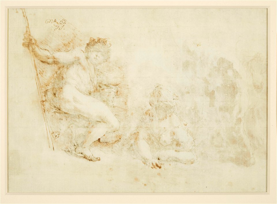 Ricci - Studies for the drunken Silenus c. 1730 - c. 1731, RCIN 907024, v