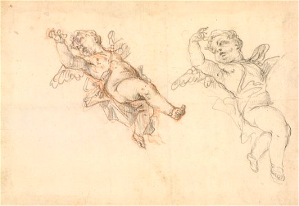 Ricci - Studies of putti 1700-34, RCIN 907126