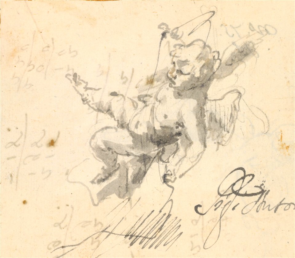 Ricci - Study of a putto c. 1730 - c. 1734, RCIN 907051