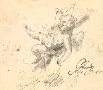 Ricci - Study of a putto c. 1730 - c. 1734, RCIN 907051