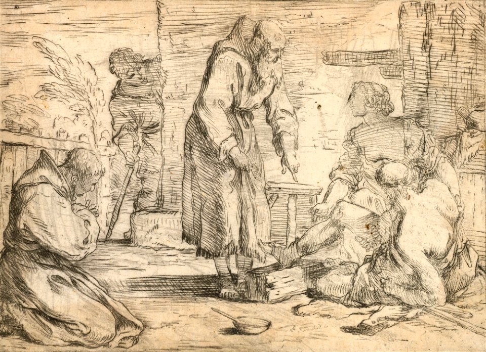 Ricci - Monks visiting the sick c.1720, RCIN 807848