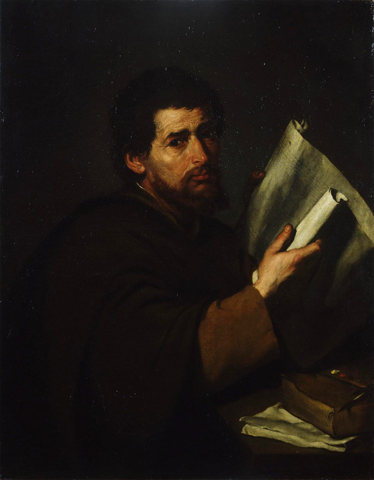 Ribera - follower of - Portrait of an Unknown Artist, ГЭ-6915