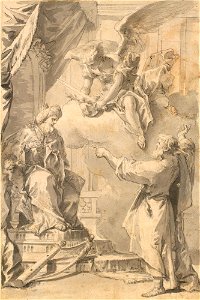 Ricci - David rebuked by Nathan c. 1728, RCIN 907068