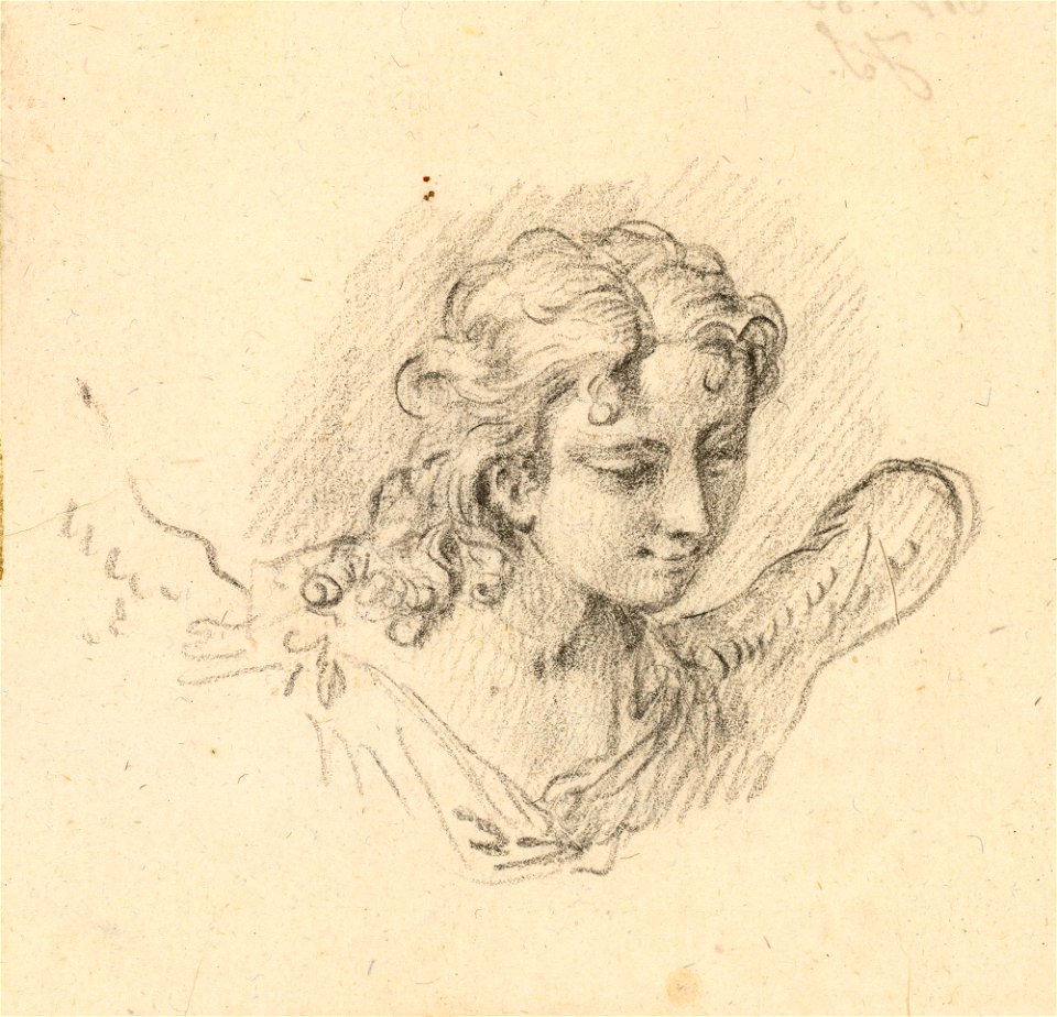 Ricci - Study for an angel c. 1727, RCIN 907000