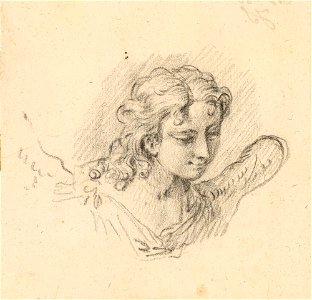 Ricci - Study for an angel c. 1727, RCIN 907000