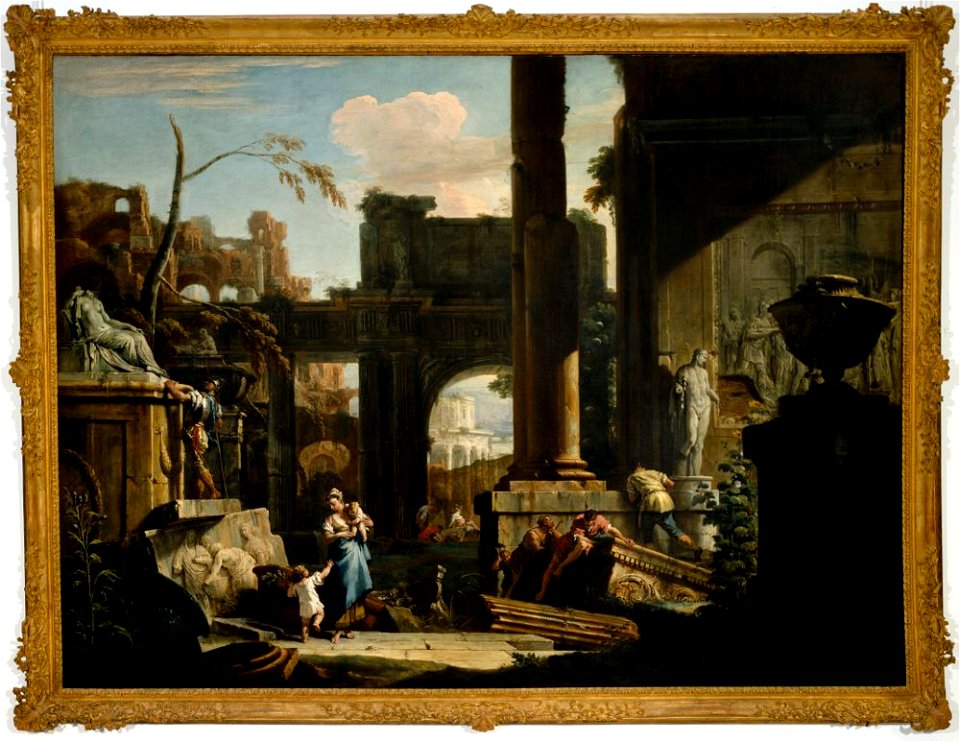 Ricci - Prospettiva di rovine con figure, A 269