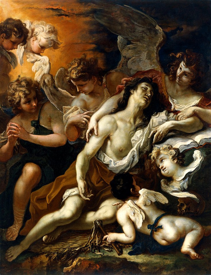 Ricci - Mary Magdalen conforted by Angels, ca. 1694, 339 (1977.47)