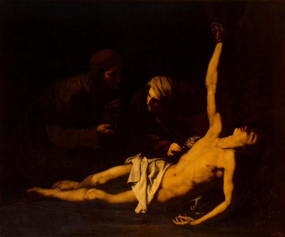 Ribera - St Sebastian Cured by St Irene, 1628, ГЭ-325