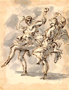 Ricci - Studies for a dancing group c. 1730 - c. 1734, RCIN 907171