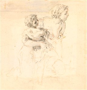 Ricci - A woman and child c. 1724, RCIN 907080