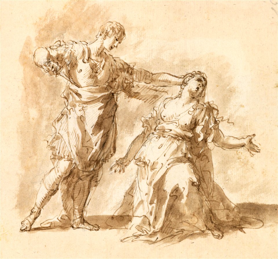 Ricci - Study for the Sacrifice of Polyxena c. 1720 - c. 1730, RCIN 907039