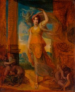Richard Cosway (1742-1821) (attributed to) - A Lady (^ Harriet Mellon) as a Sibyl - T04114 - Tate