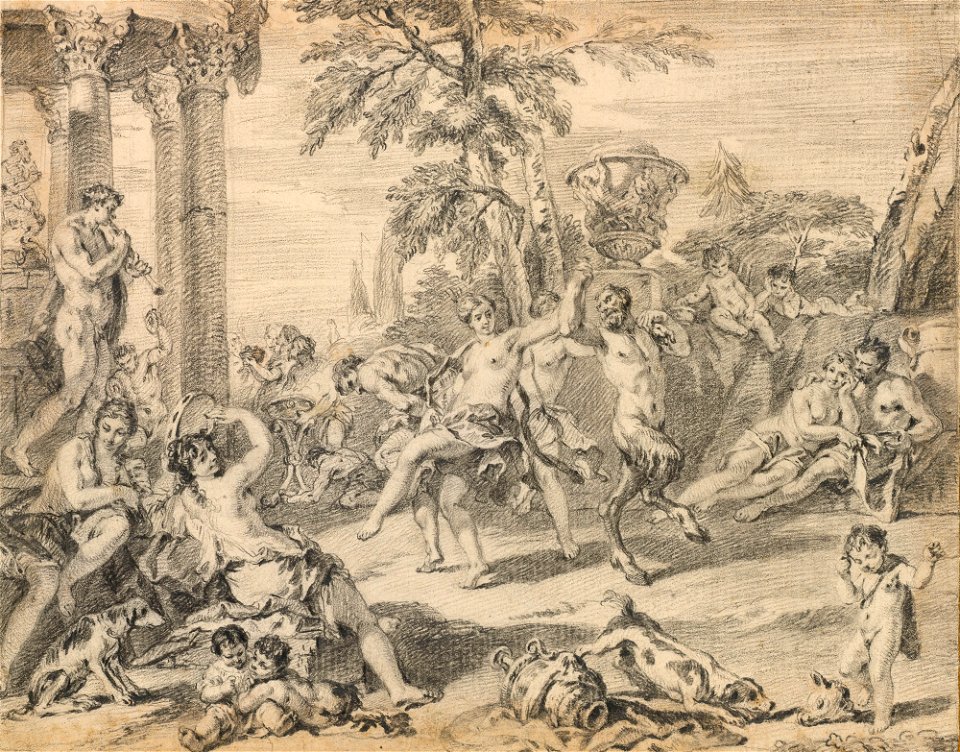 Ricci - A bacchanale, or festival in honour of Pan c. 1700 - c. 1734, RCIN 907170