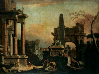 Ricci - Marco Ricci - A CAPRICCIO OF CLASSICAL ROMAN RUINS, lot.67