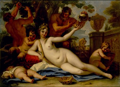 Ricci - Bacchante and Satyrs, circa 1713, ГЭ-5367