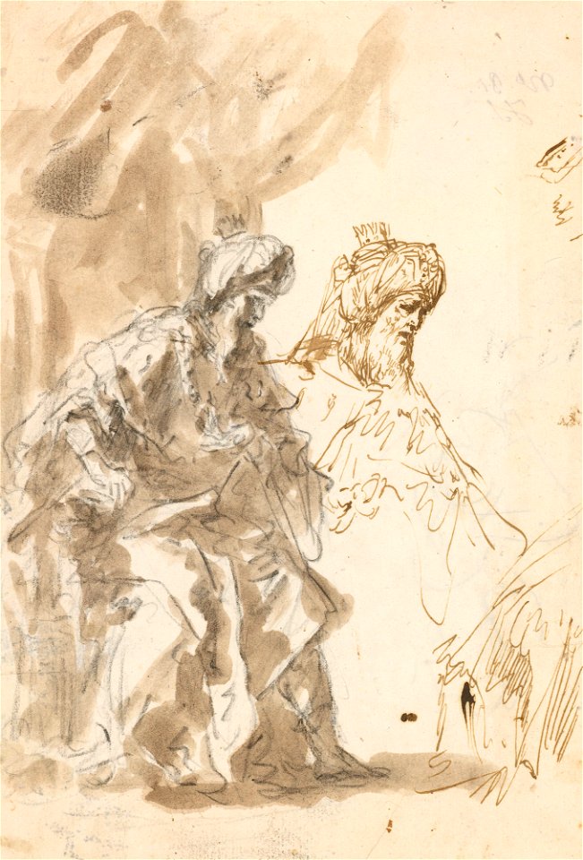 Ricci - A study for King David c. 1728, RCIN 907054