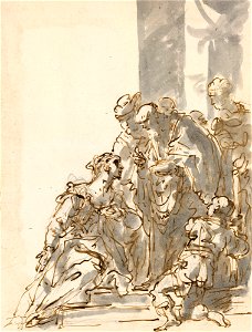 Ricci - A study for the Communion of St Lucy 1730, RCIN 907127