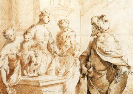Ricci - Pittoni - Infant Moses Trampling the Pharaoh`s Crown, 1720s, ОР-20163