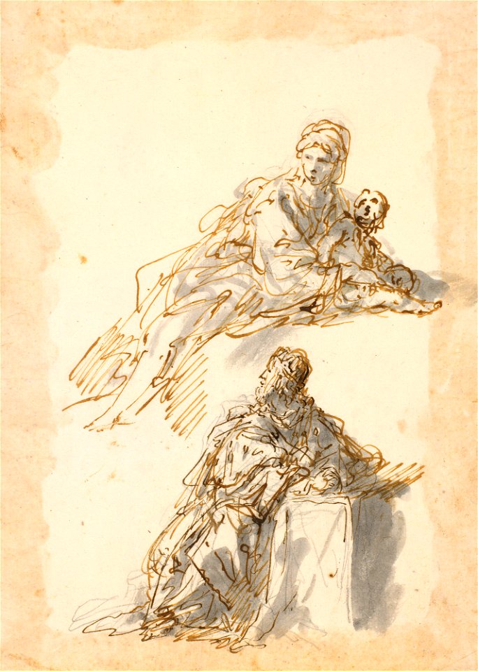 Ricci - St John the Baptist reproving Herod c. 1720 - c. 1734, RCIN 907165