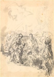 Ricci - A study for the Adoration of the Magi c. 1726, RCIN 907094