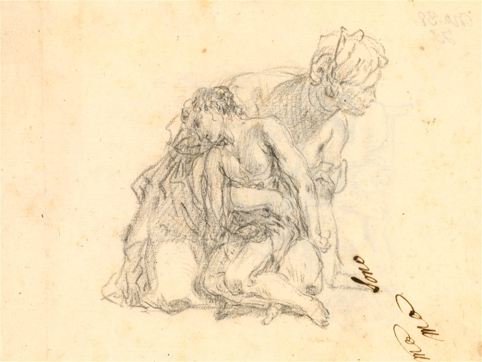 Ricci - A woman with a child c. 1724, RCIN 907082