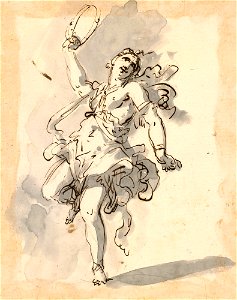 Ricci - Study of a dancing nymph c. 1730 - c. 1734, RCIN 907174
